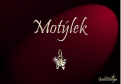 Motýlek - přívěsek zlacený